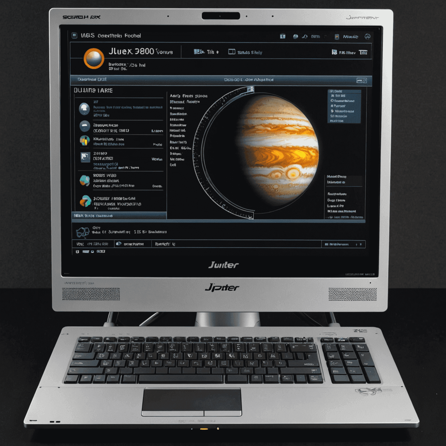 A computer screen displaying the BIOS update interface for Jupiter X300, with performance graphs and system information