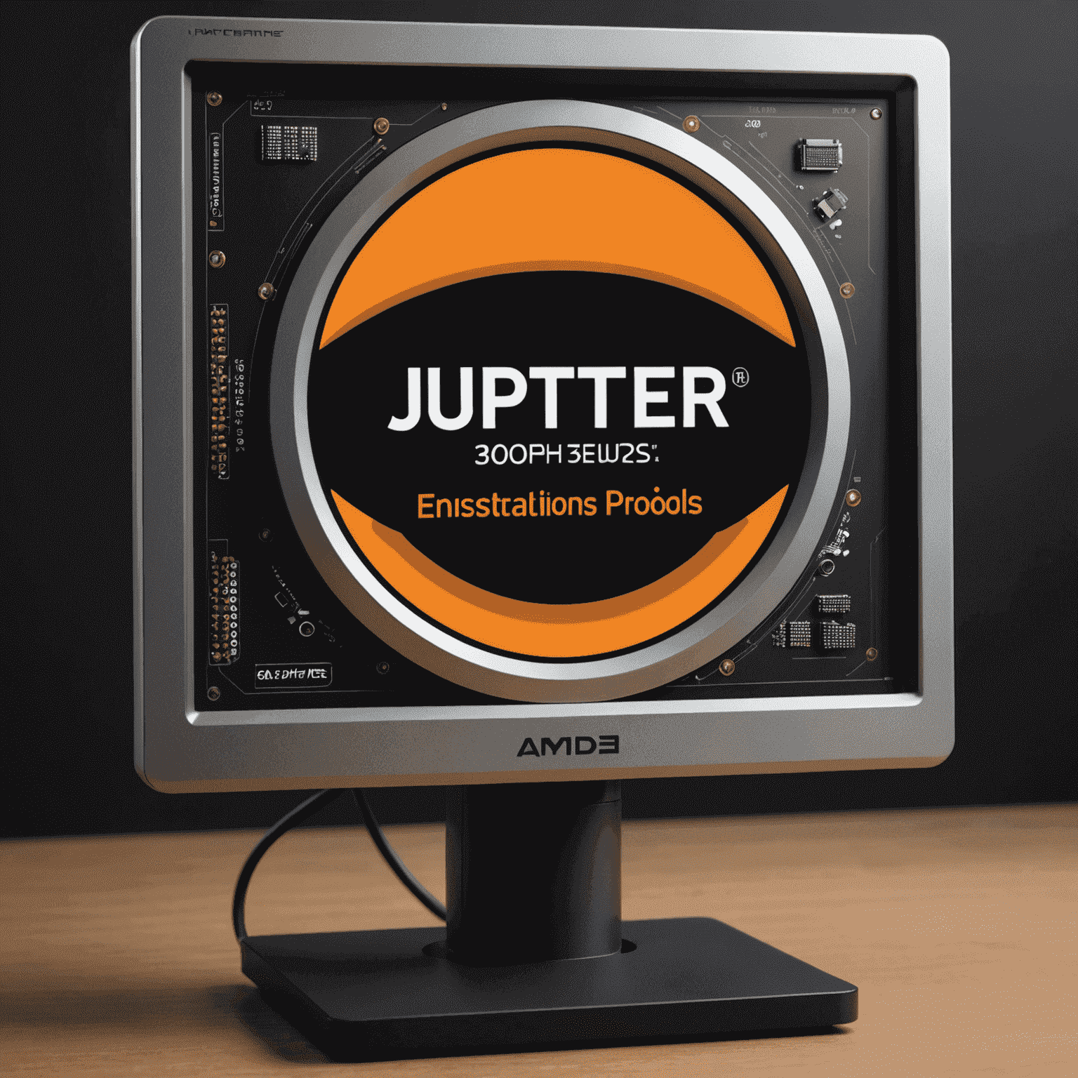 Jupiter X300 Mini Computer screen showing software installation process, highlighting its support for AMD processors up to 65 watts